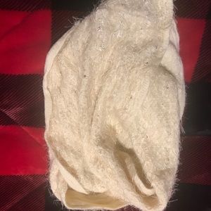 Cream colored infinity scarf
